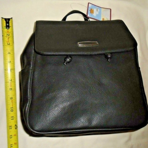 Vintage Rare Black Drawstring Backpack Purse main image 12